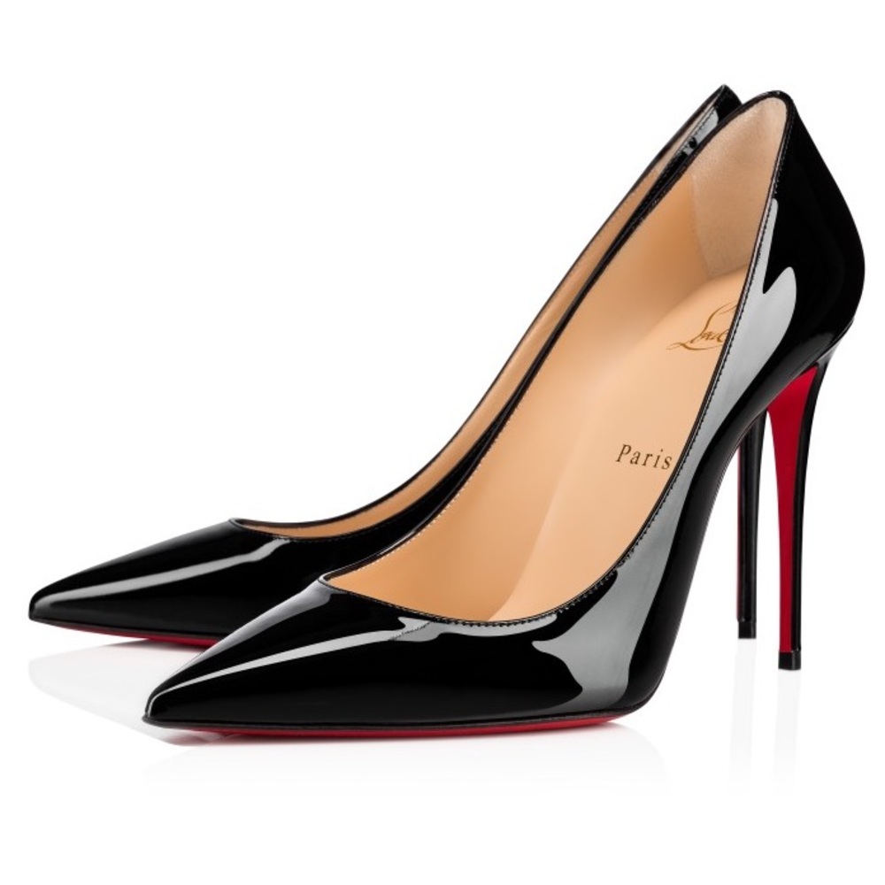 Christian Louboutin 100mm Pumps | Black Patent Leather | Size: 38 (NWOT)